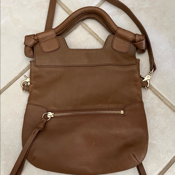 Vintage Foley + Corinna Brown Pebbled Leather Bag - Picture 3 of 4